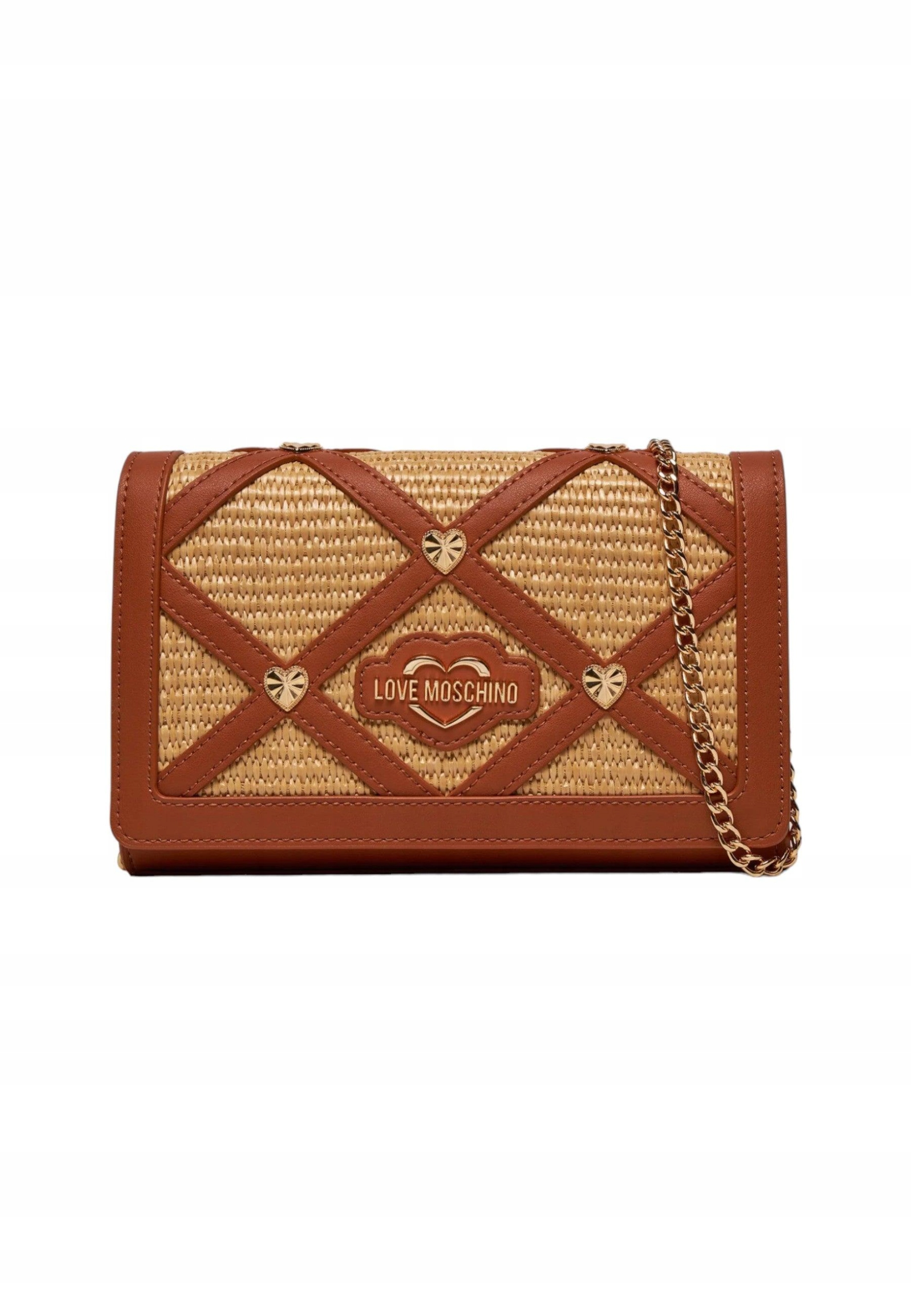 Love Moschino Psaníčko Hnědá S Řetízkem 15x22x6 O_a