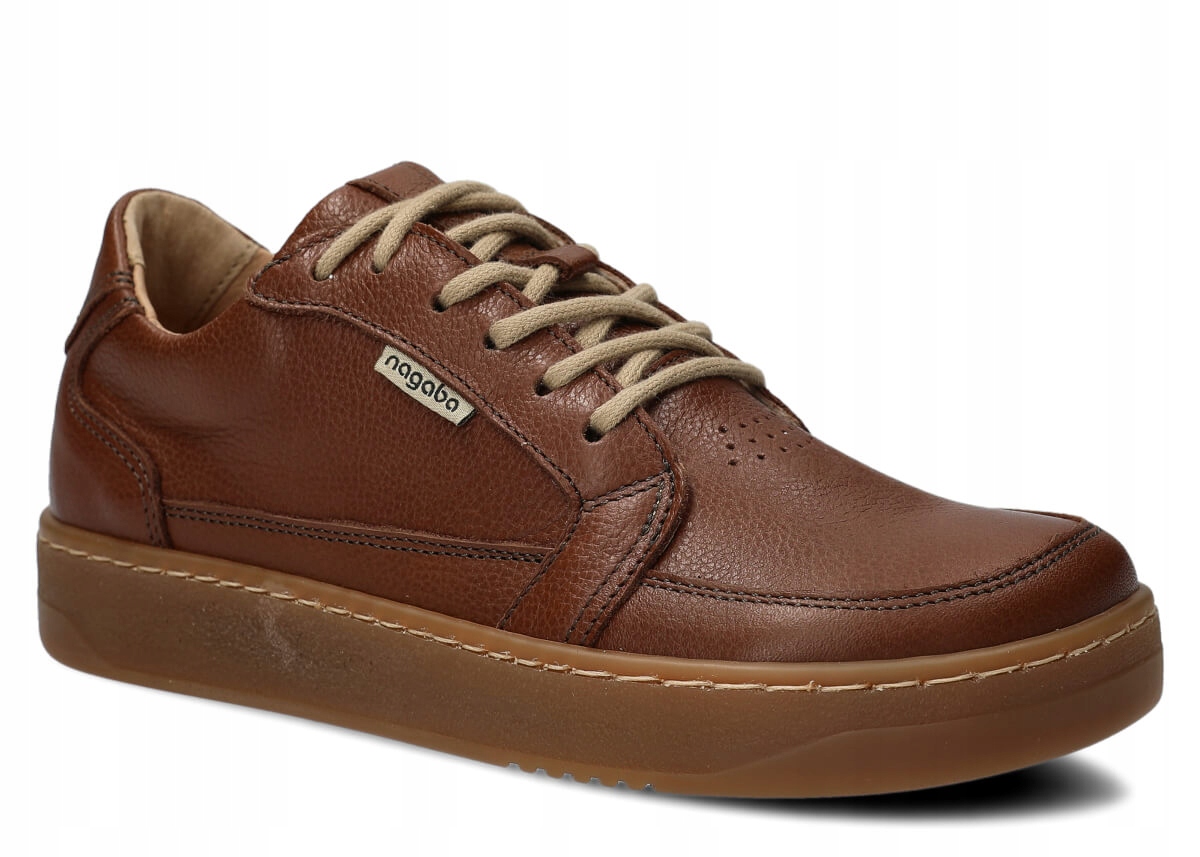 Dámské kožené polobotky rudé Nagaba 625 široké, pohodlné, casual 36