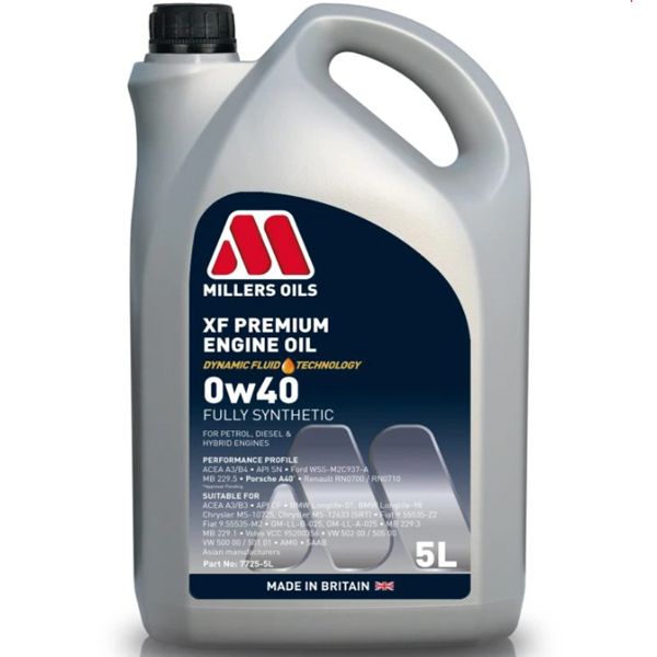 Millers Xf Premium 0W40 7725 5L