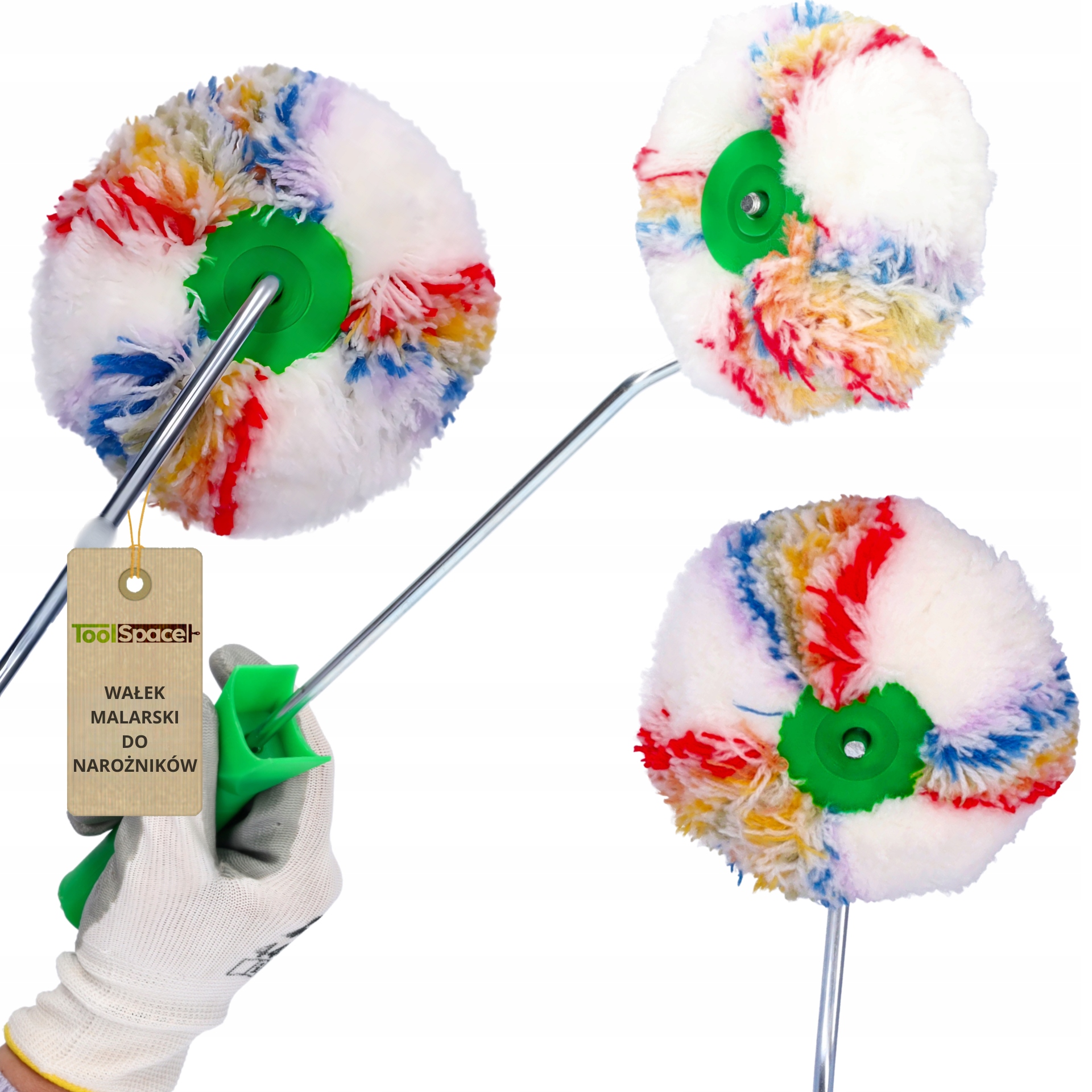 WAŁEK MALARSKI DO NAROŻNIKÓW ROLKA DO ROGÓW WAŁEK KĄTOWY Z DŁUGĄ RĄCZKĄ