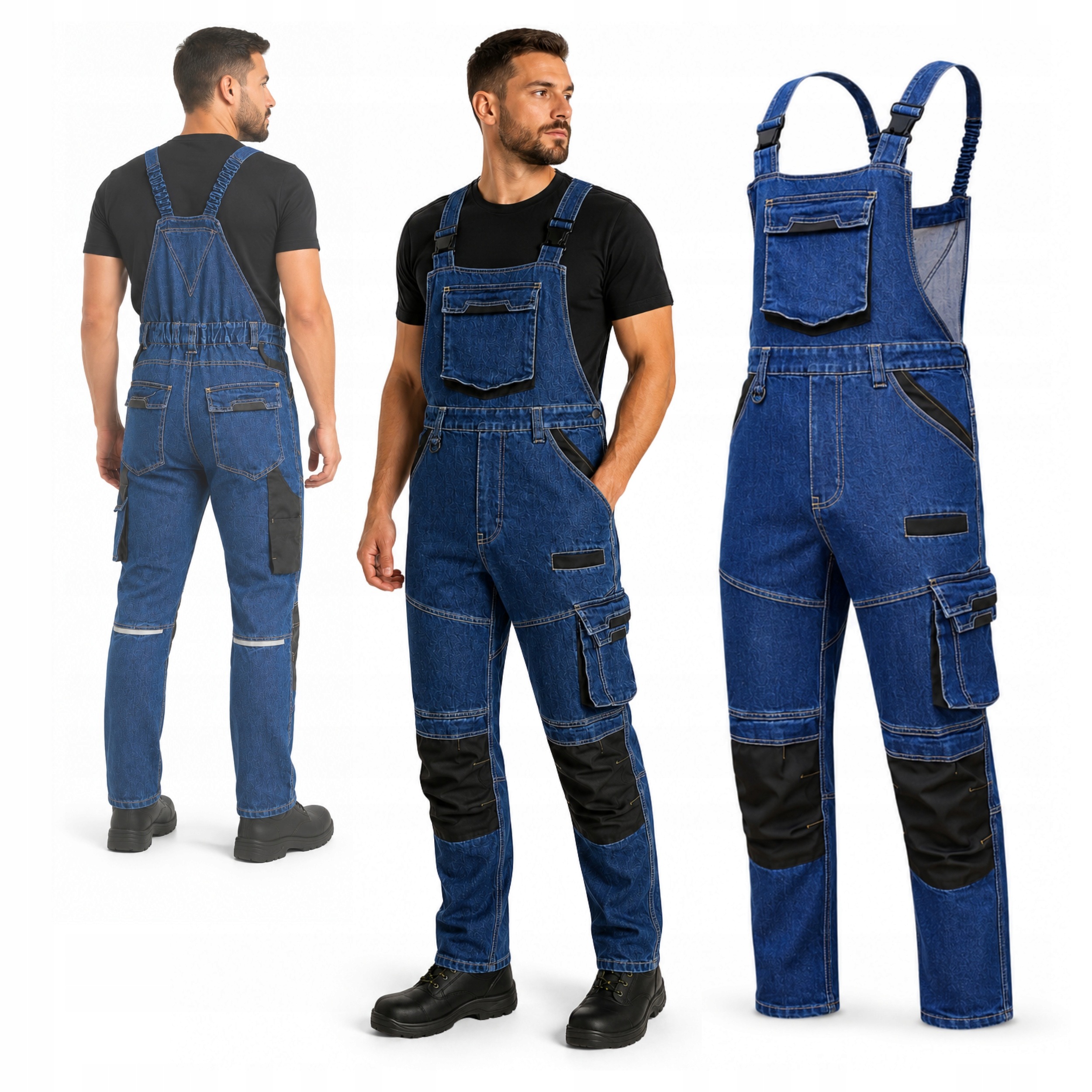 Pánské zahradnické kalhoty Jeans Elastické Pohodlné Stretch Bozp L