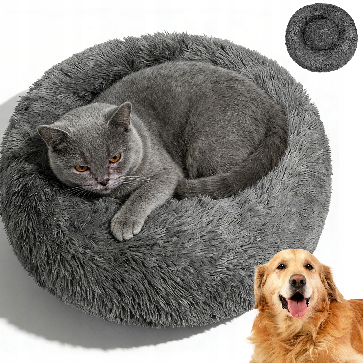 Levně Pelíšek Pro Zvířata S Antipolizací 60X60X20 CM, Šedé