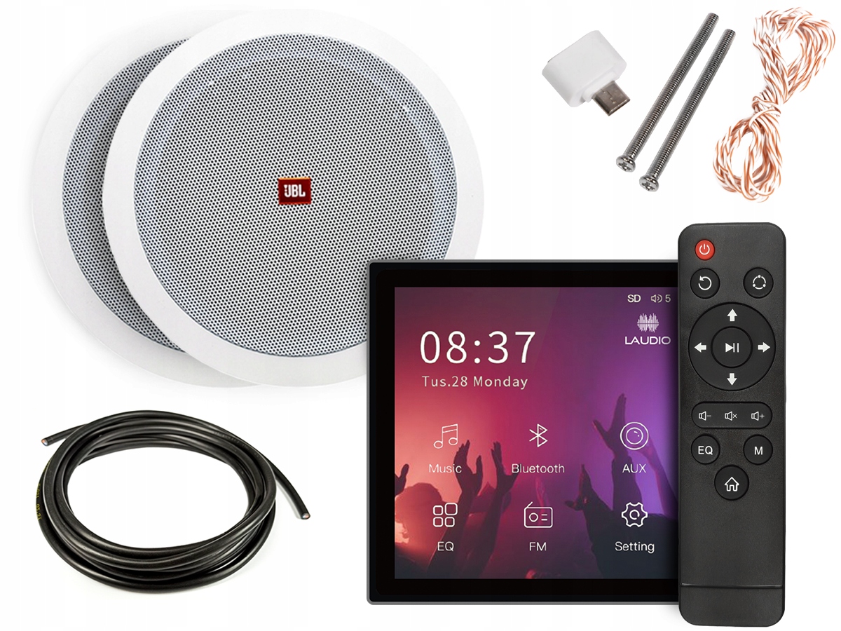 LAUDIO W20BT Odtwarzacz ścienny + 2 Głośniki JBL