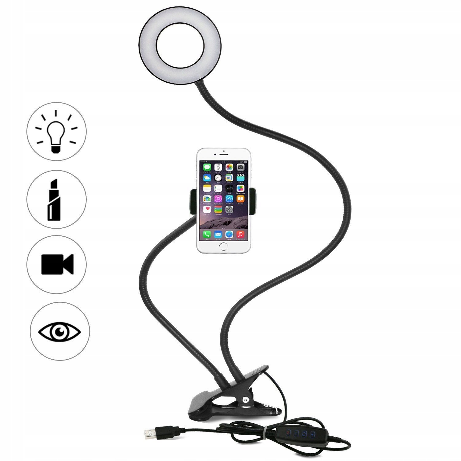 

Lampa Led +Uchwyt na Telefon do Transmisji