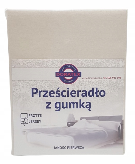 

Prześcieradło Z Gumką Bawełna Jasny Beż 140x200 cm