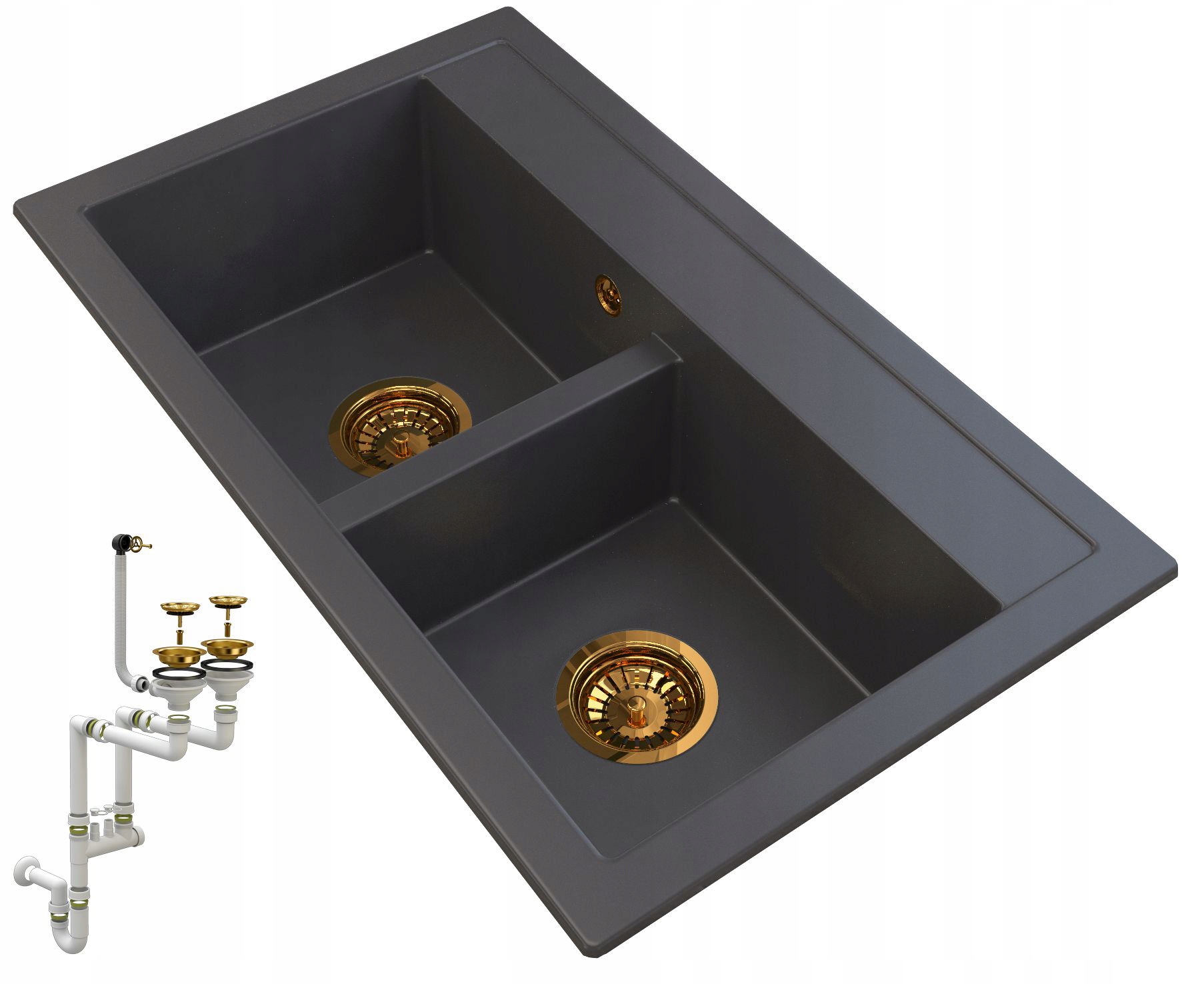 Zlatý sifon Granitový dvoukomorový