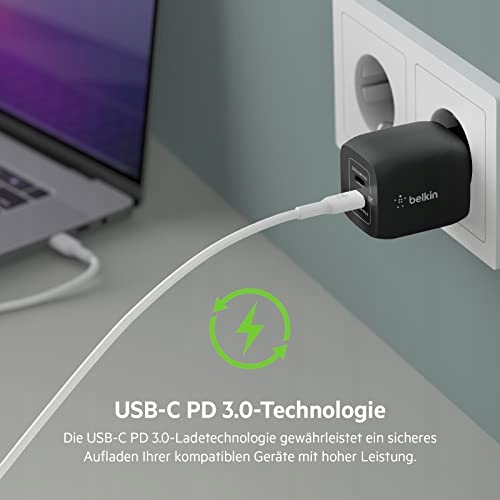 BELKIN Ładowarka USB-C 45W 2 Porty Szybkie Ładowanie Power Delivery — miniatura 7