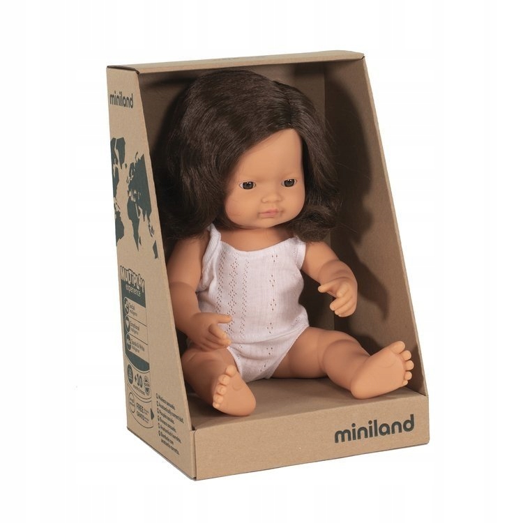

Miniland lalka Europejka z brązowymi włosami 38cm