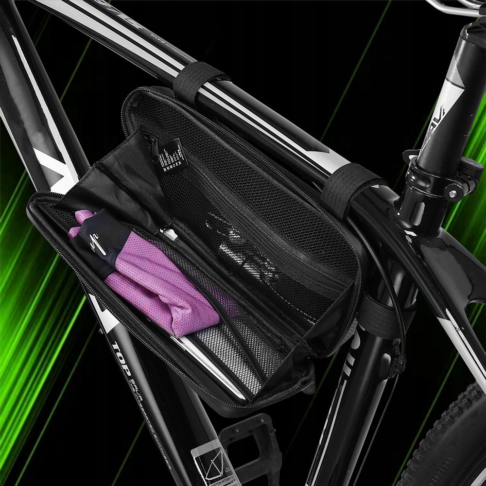 TORBA SAKWA SASZETKA ROWEROWA MONTOWANA POD RAMĘ NA ROWER TELEFON POJEMNA Pojemność 1.8 l
