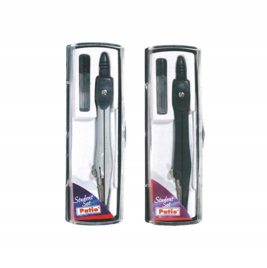 Zestaw geometryczny cyrkiel szkolny+grafity PATIO