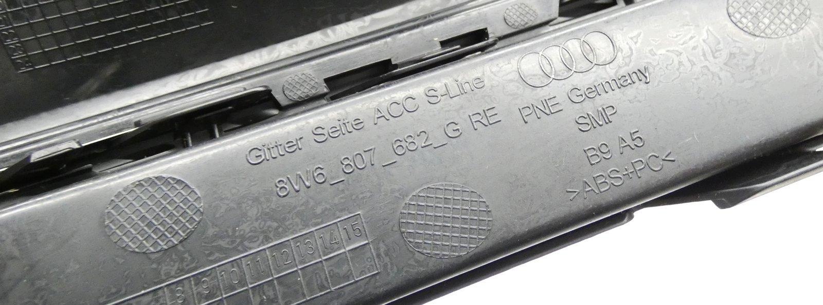 AUDI A5 S-LINE 8W6807682G 2016- grid of a bumper right