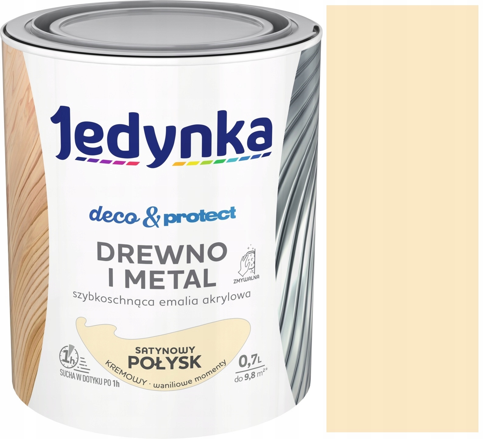 

Jedynka Deco&Protect Drewno Metal 0,7L Kremowy