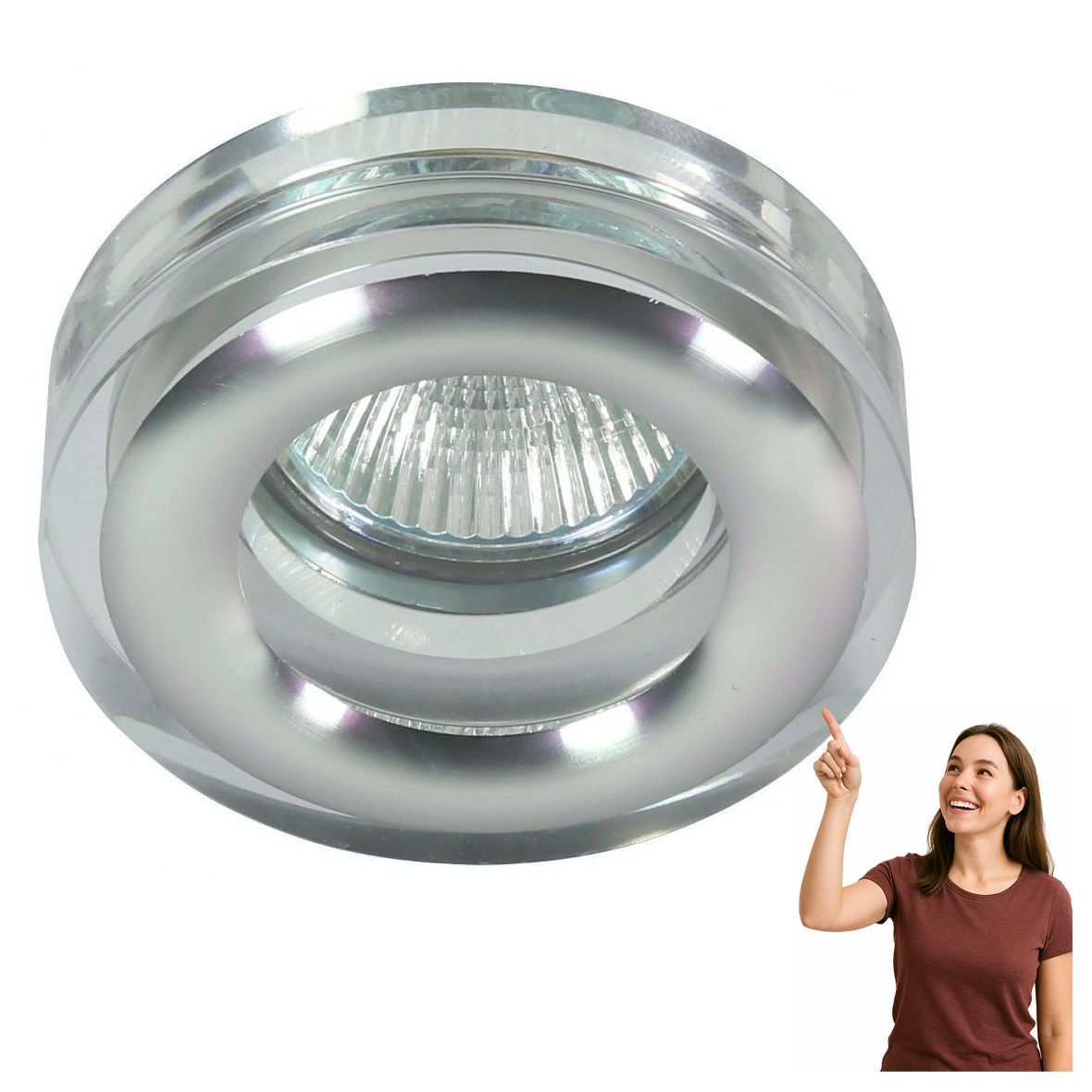 Zapuštěné svítidlo kulaté stropní svítidlo SK-81 Ch/tr 2227382 Candellux