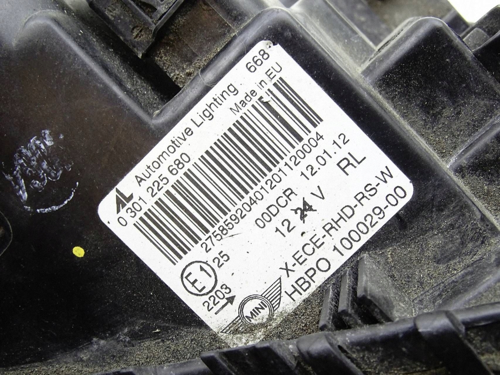 light right front MINI COOPER R58 BI-XENON 0301225680