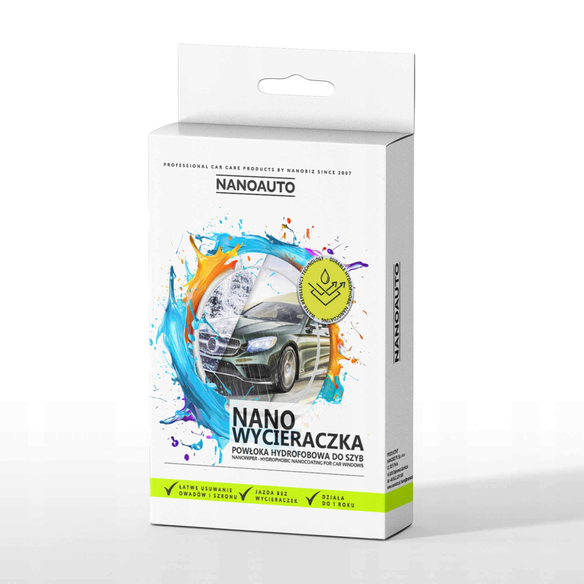 Nanoauto Nano Stierač hydrofóbna vrstva na sklo 500 ml