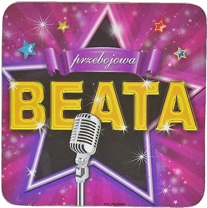 

Podkładka z imieniem pod kubek Beata