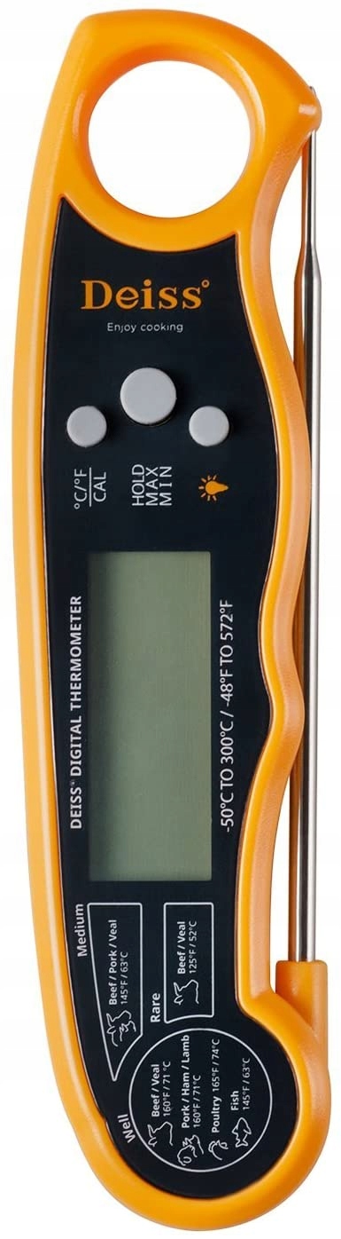 DEISS PRO Cyfrowy Termometr Do Mięsa Szybki Precyzyjny Z Podświetleniem — miniatura 10