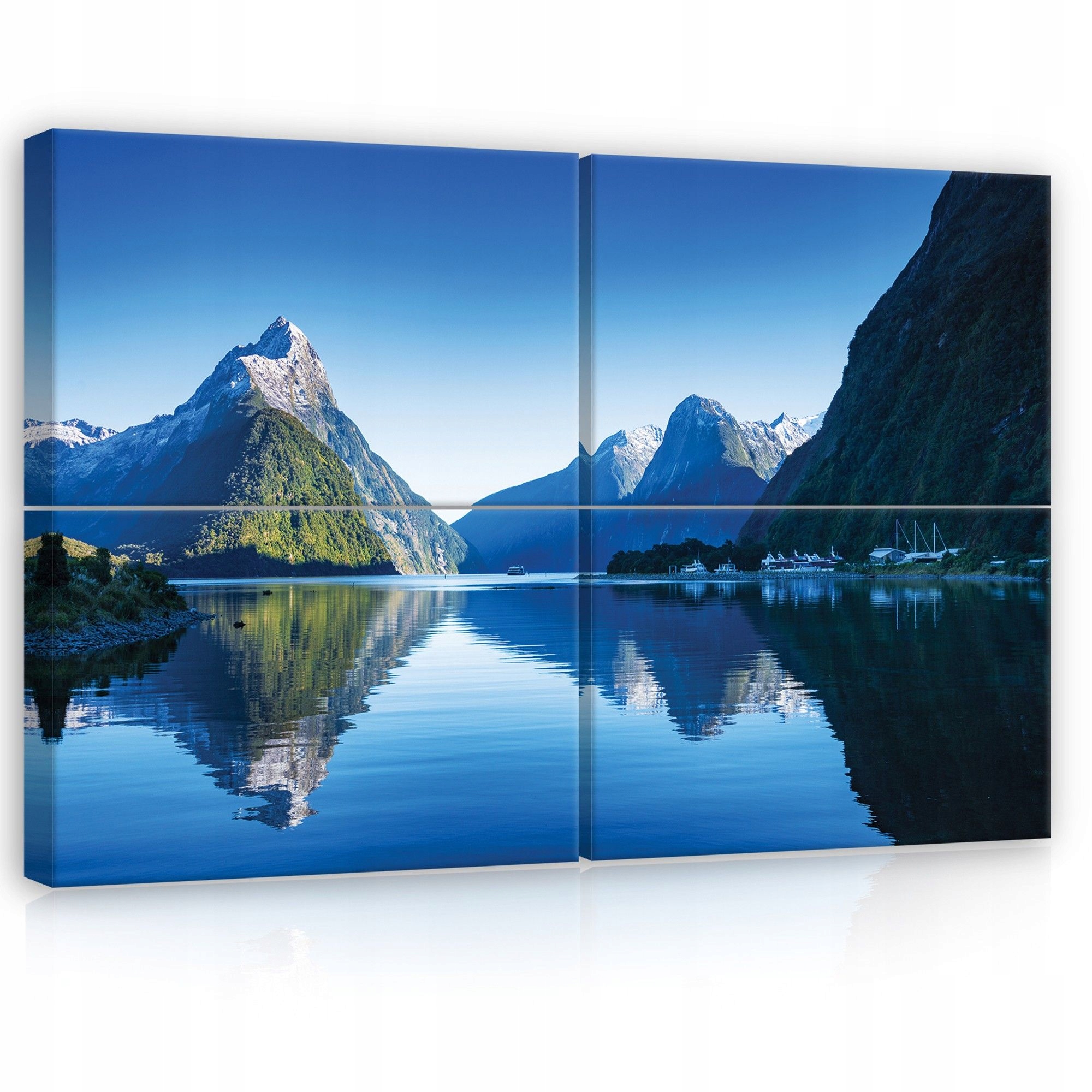 Obraz 120x80 Fjord hory odraz voda príroda pokoj krajina Nový Zéland