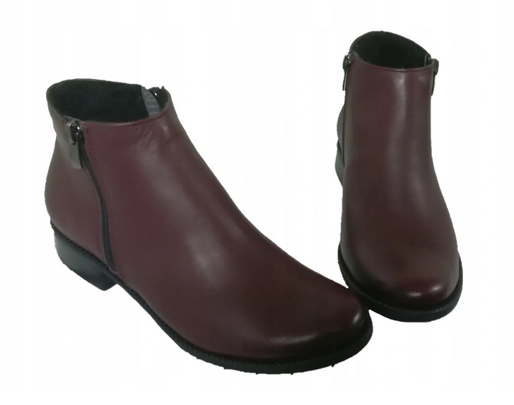 

19. Uniwersał botki z dwoma zamkami skóra nat.