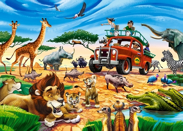 

Puzzle Układanka Zwierzęta Safari 6+ 180 El Castor