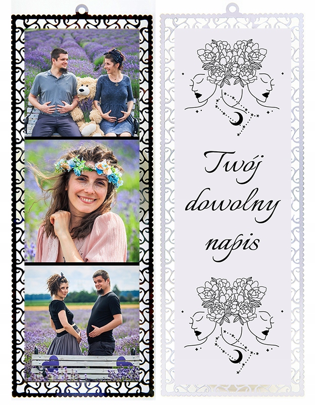 ZAKŁADKA DO KSIĄŻKI TWOJE ZDJĘCIA+ zodiak kwiatowy Marka Inna