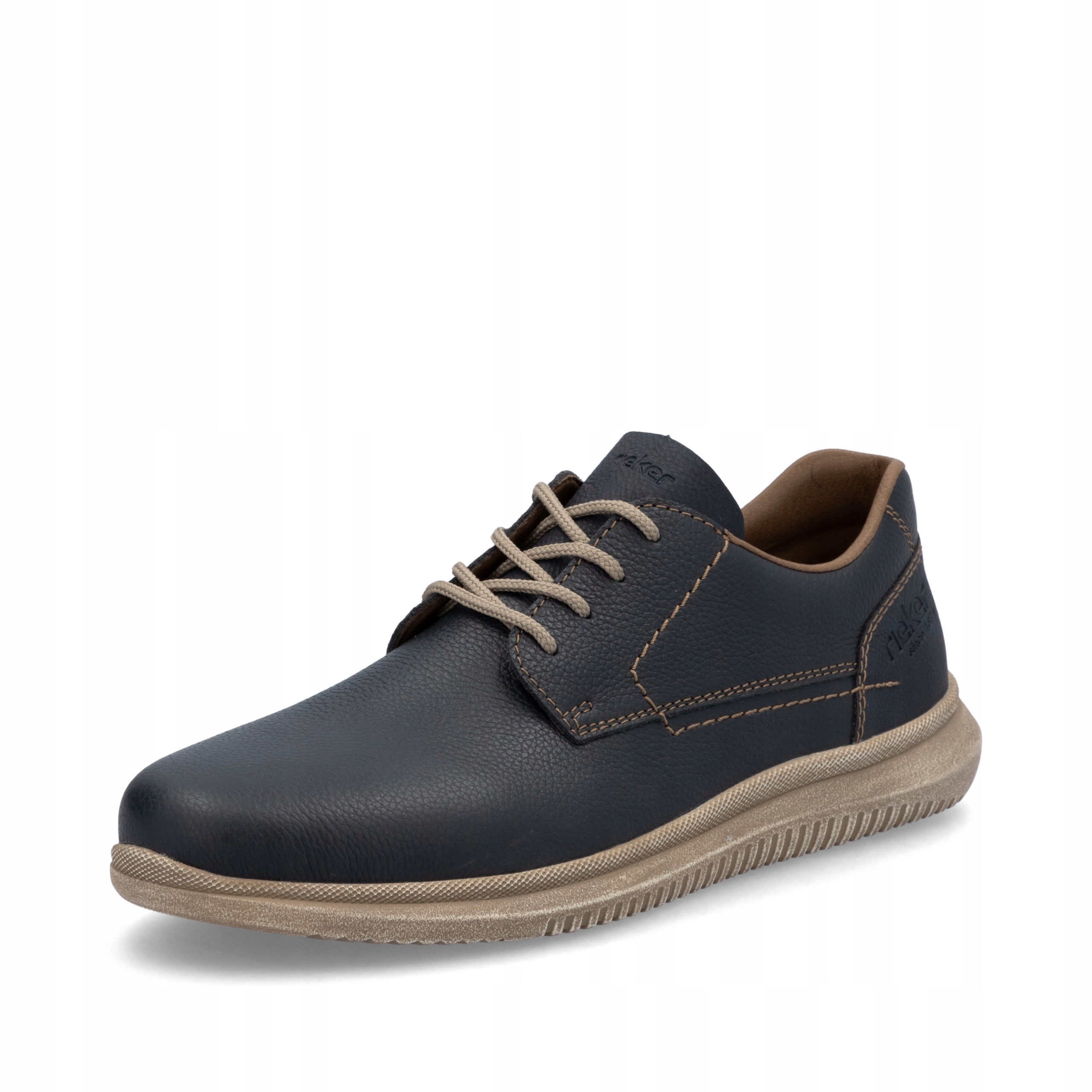 Rieker Antistress Pánské Kožené Polobotky Tmavě Modré Tloušťka H 10402-14 vel. 41