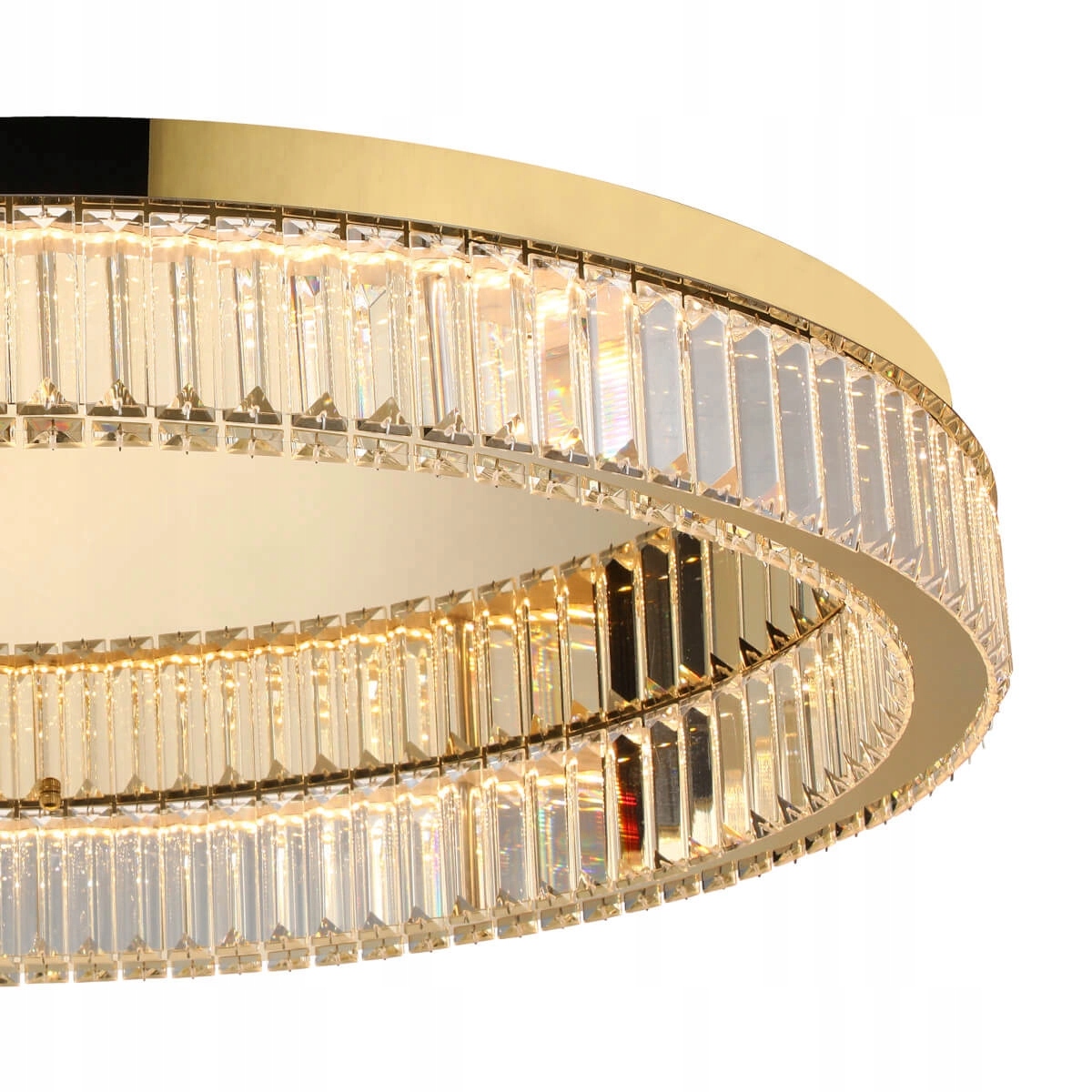 Veľký stropné svietidlo Spark Top 80 cm krištáľový glamour zlatý do spálne nad posteľ