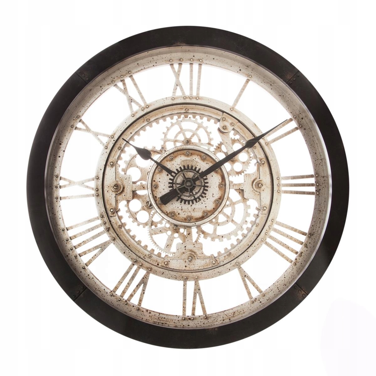 

Stylowy zegar na ścianę okrągły loft 61 cm ścienny