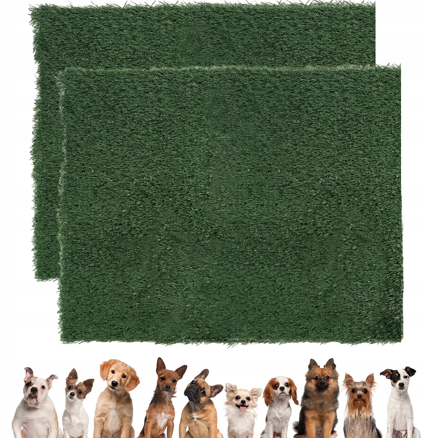 Levně Zelená Toaleta Pro Psa 51X63 CM, Umělá Podložka Na Balkon, Terasu