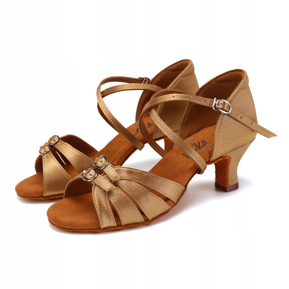 Buty Do Tańca Taneczne Regulowane Cieliste 5,5cm