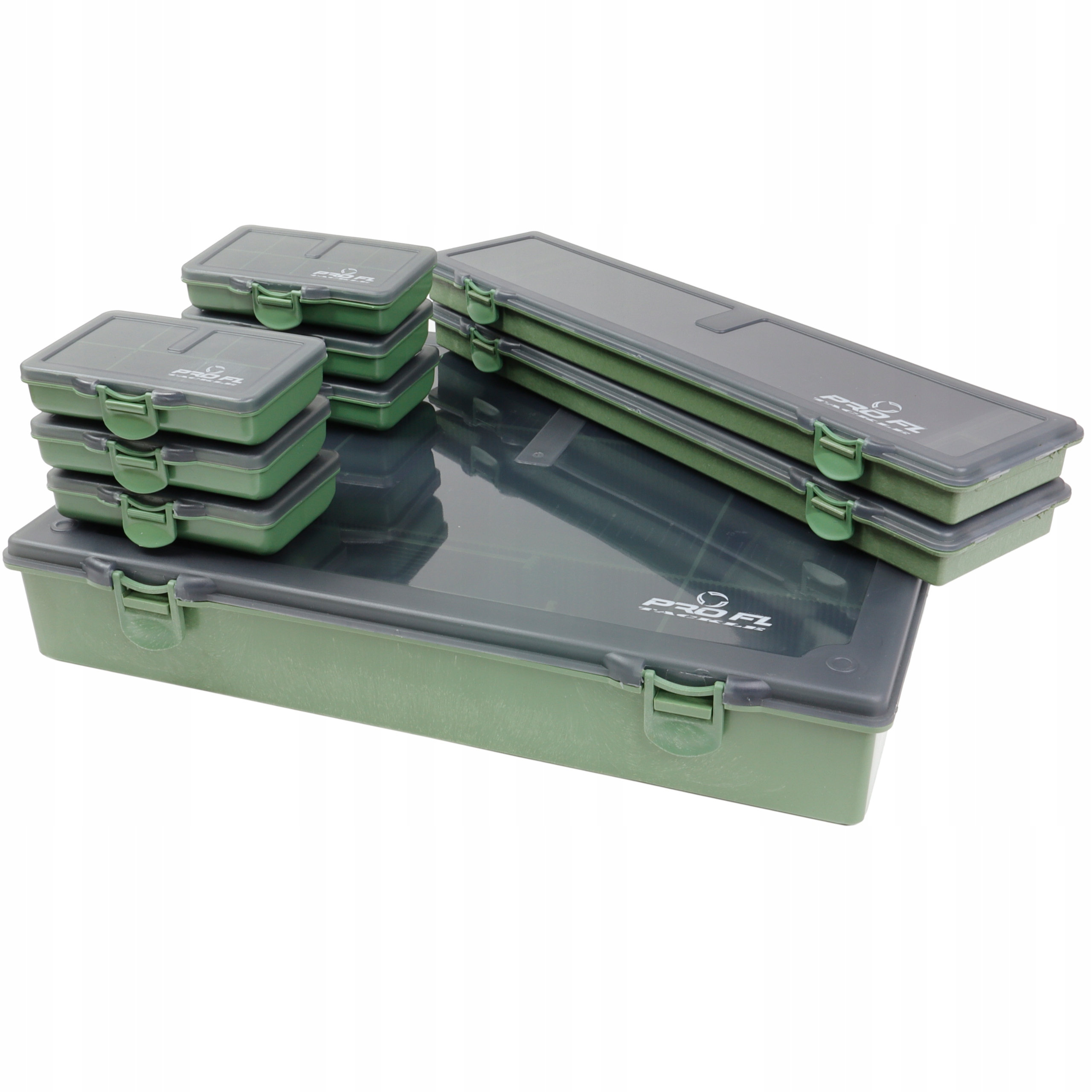 Pudełko regulowane organizer na akcesoria wędkarskie zestaw 8+1 Rig Box