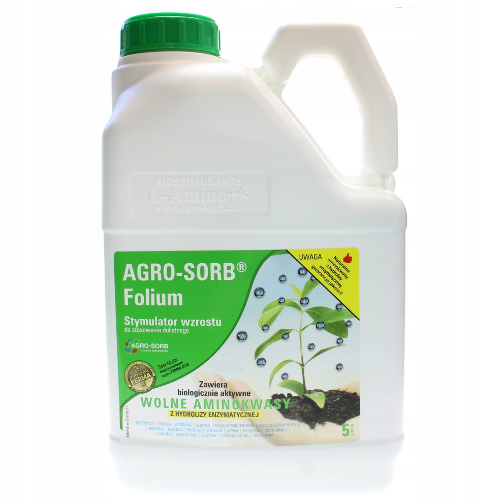 

Agro-Sorb Folium 5l Aminokwasy Stymulator Wzrostu