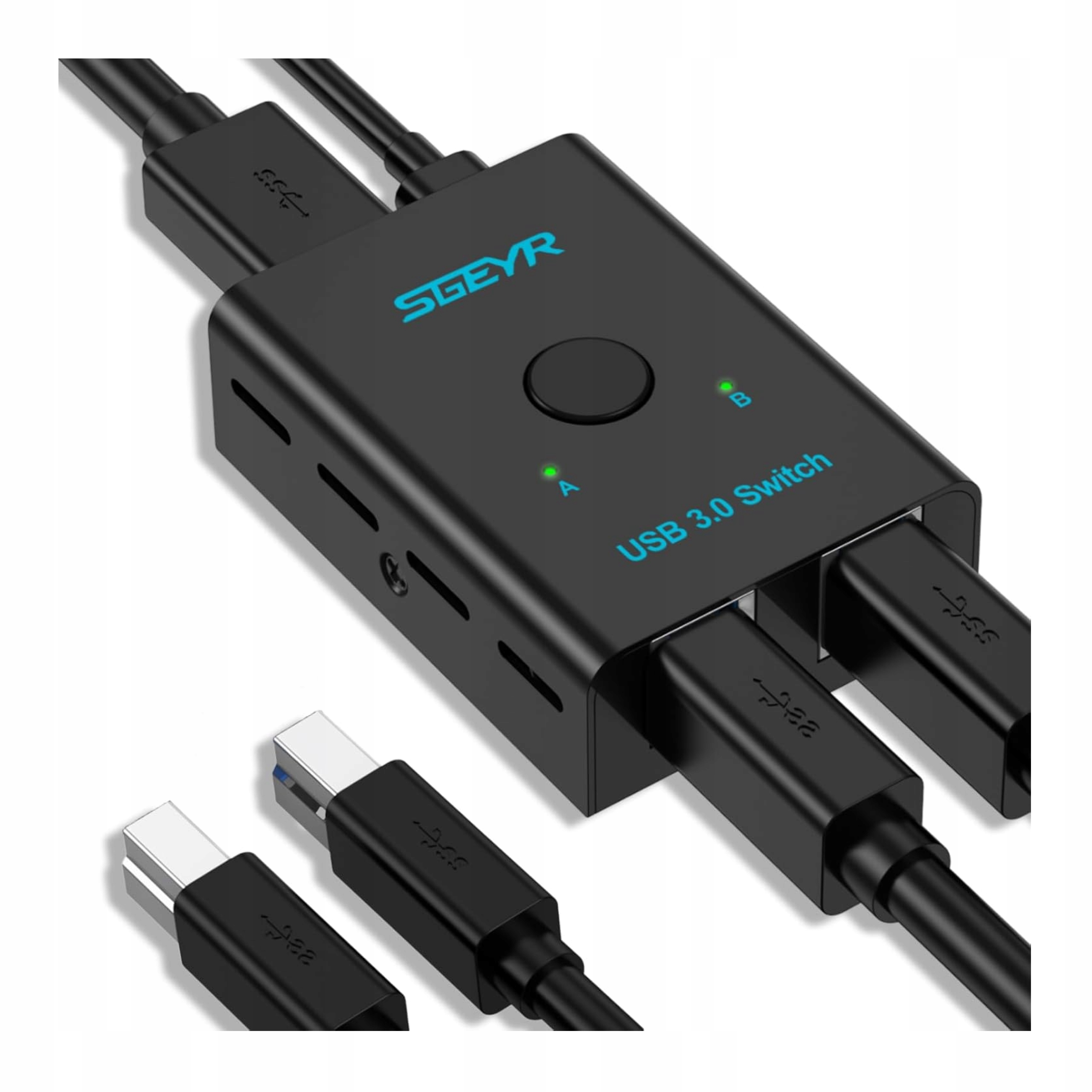 USB 3.0 HDMI Switch 2x1 4K KVM Przełącznik Drukarka PC TV Linux Windows