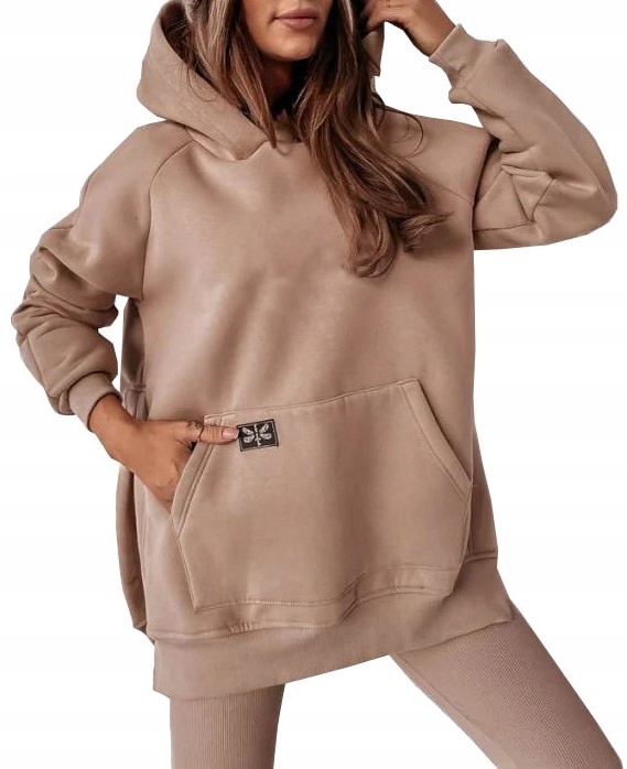 

Komplet Dresowy Bluza Kaptur Legginsy Prążkowane S