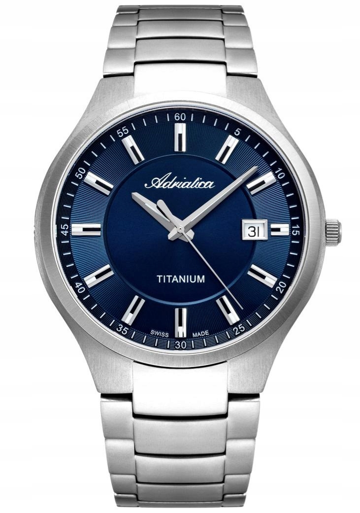 Nové Originální Pánské hodinky Adriatica A8329.4115Q Titanium klasické
