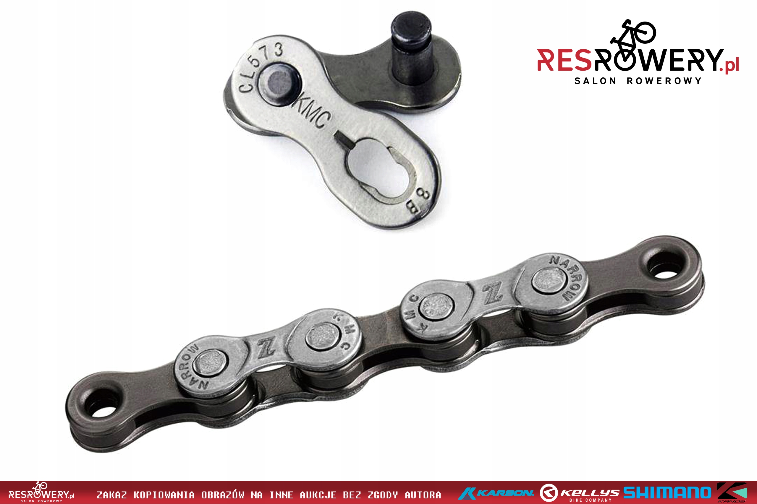 ŁAŃCUCH ROWEROWY KMC Z8.3 114 OGNIW 8 BIEG SPINKA Model Z8.3