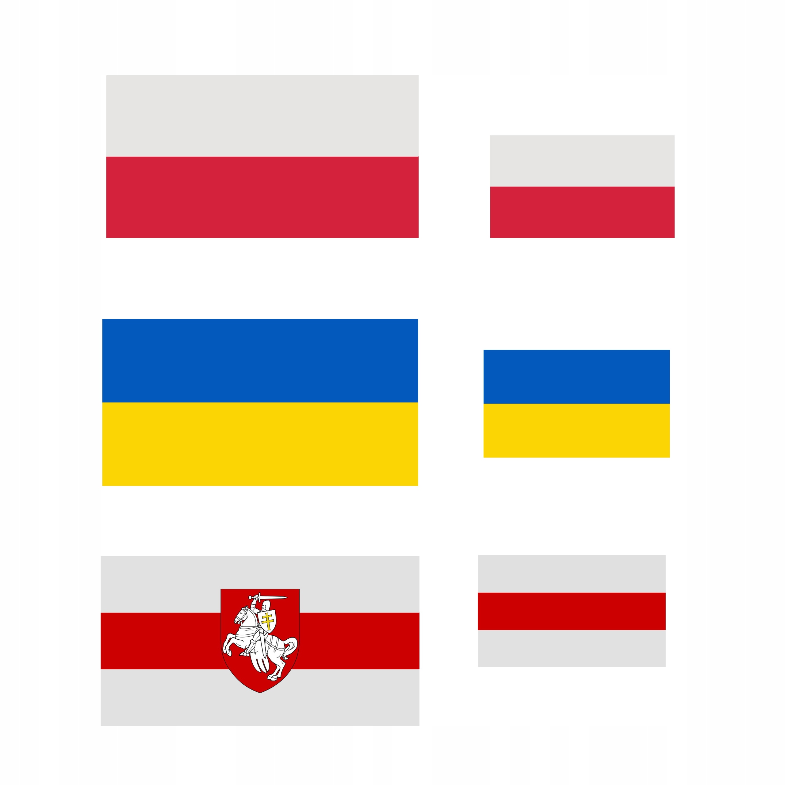 

Wlepy Naklejki Flaga Białoruś Polska Ukraina 6szt