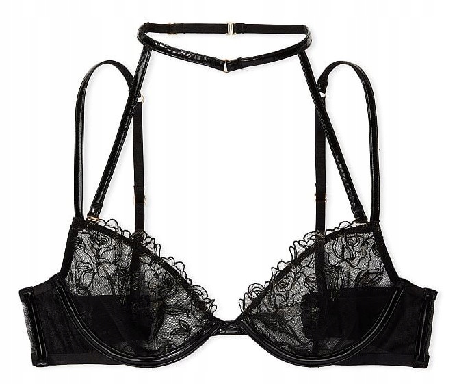 Podprsenka Victoria's Secret s výšivkou a lakovanou vložkou 80E (36DD)