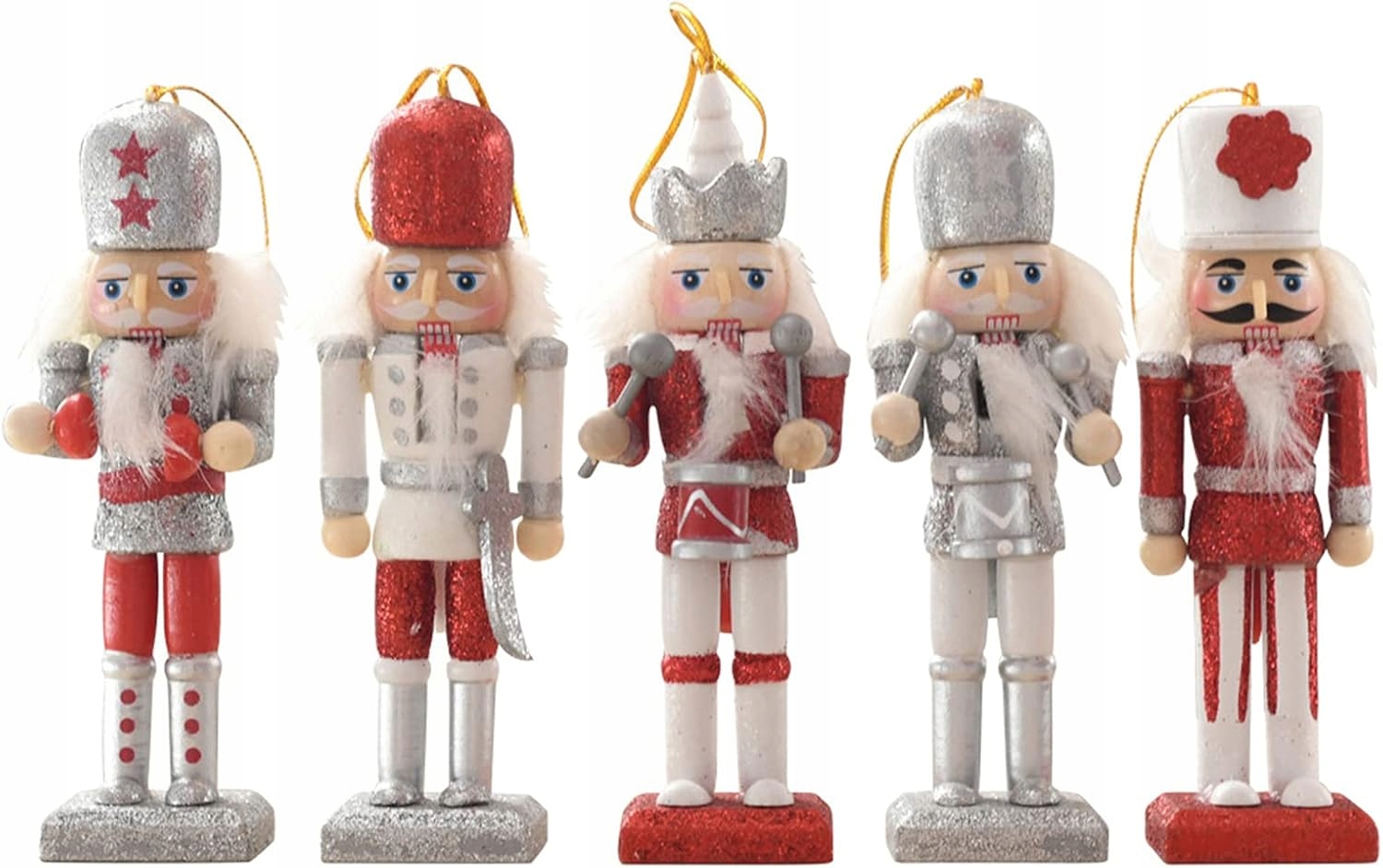 Vánoční Figurky Dědeček Na Ořechy 5 Ks 12 CM Přívěsky