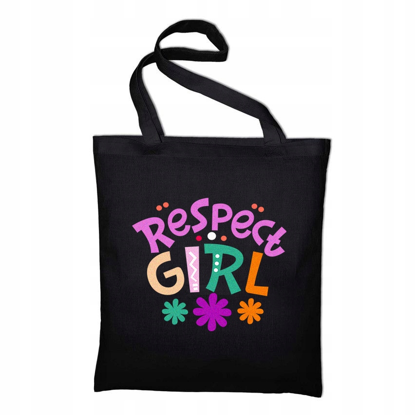 

Torba Bawełniana Eco Czarna nadruk Girl Power 12