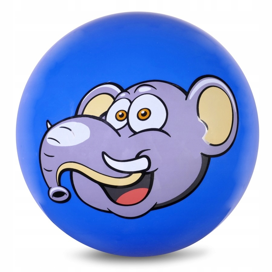 NIEBIESKA PIŁKA GUMOWA SŁONIK 23 CM