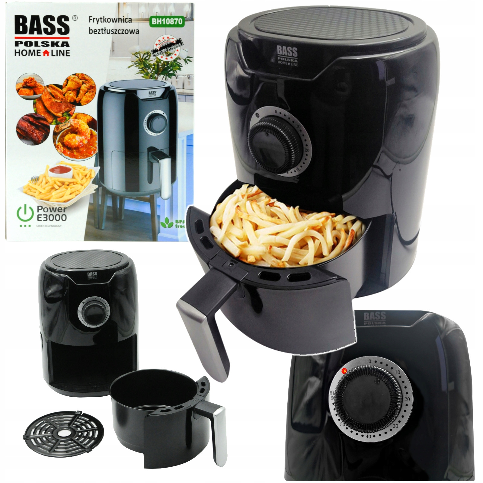 

Frytkownica Beztłuszczowa Frytownica 2,5L Bass