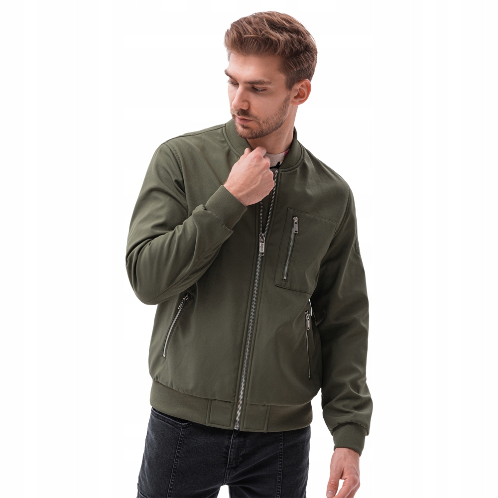 

Kurtka męska przejściowa bomber C513 c. oliwka M