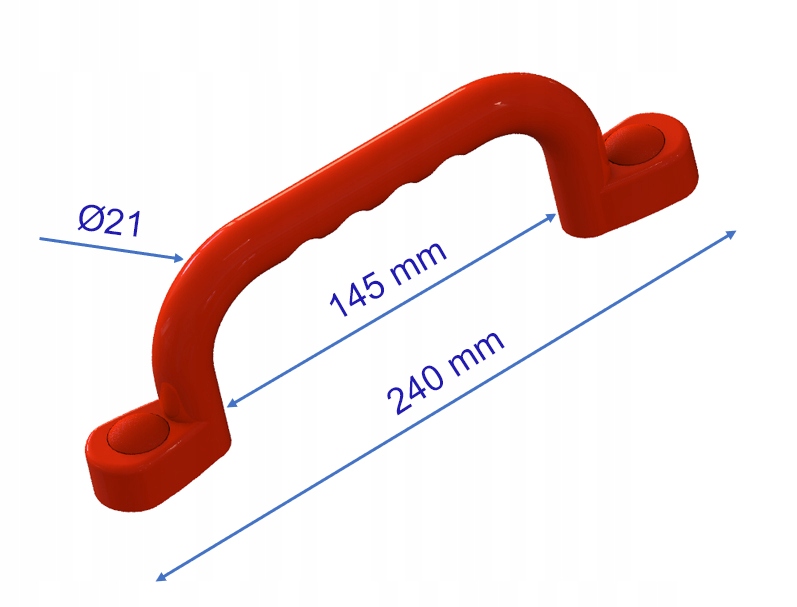 SUN - UCHWYTY RĄCZKI NA PLAC ZABAW 240 mm -2szt Z WKRĘTAMI CZERWONE RD Kod producenta UCHWYTY RĄCZKI 240 RD-RD