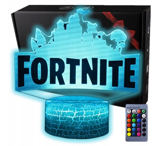 

Lampka Led Dziecko Fortnite Podświetlany 3D Logo