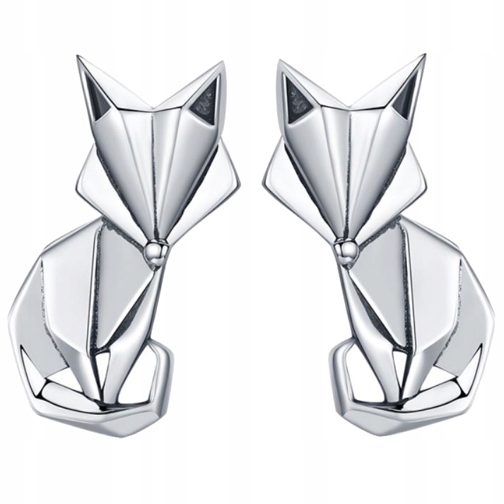 

Kolczyki srebrne 925 Lisek pudełko liski s925