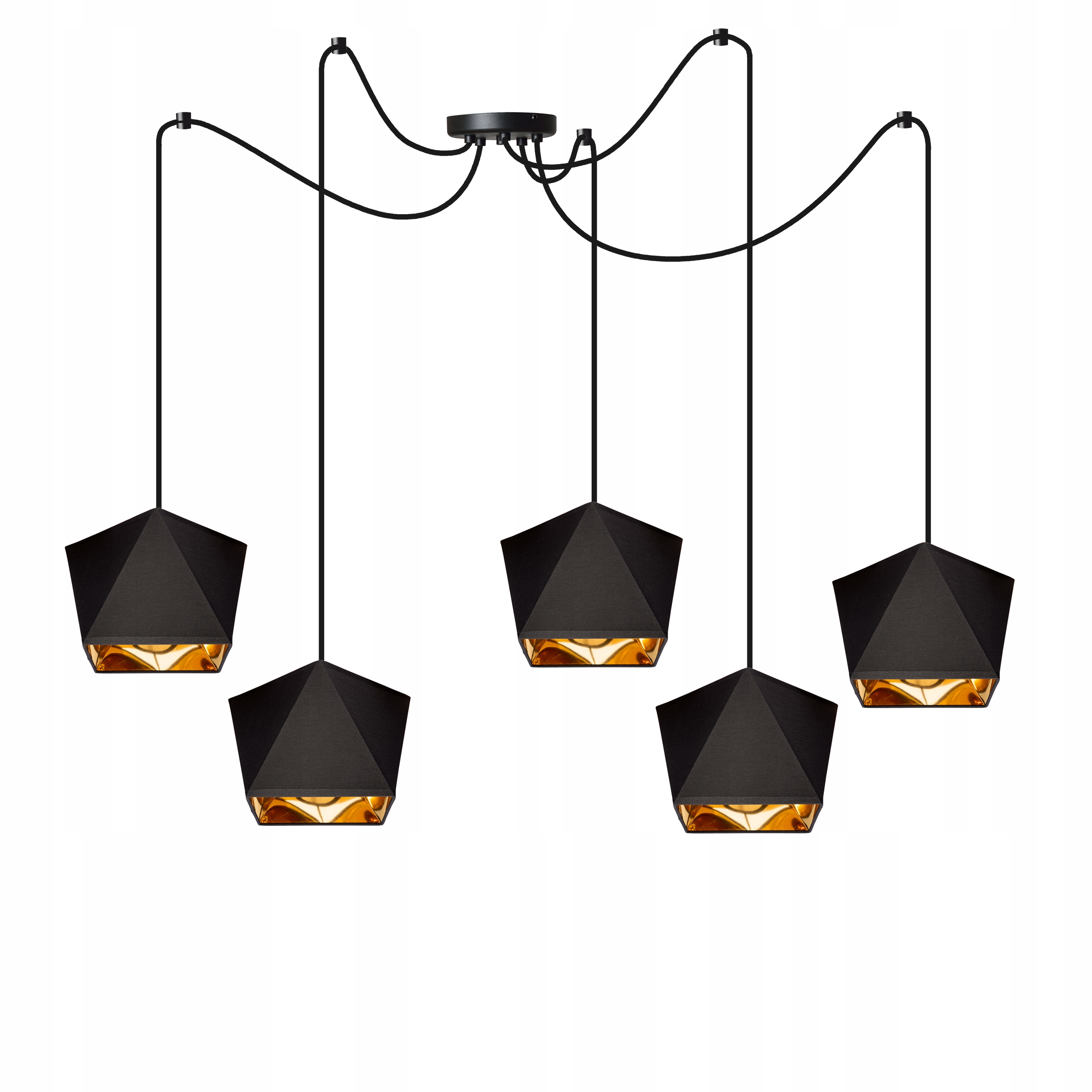 

Lampa Wisząca Sufitowa Żyrandol Loft Złoty Pająk