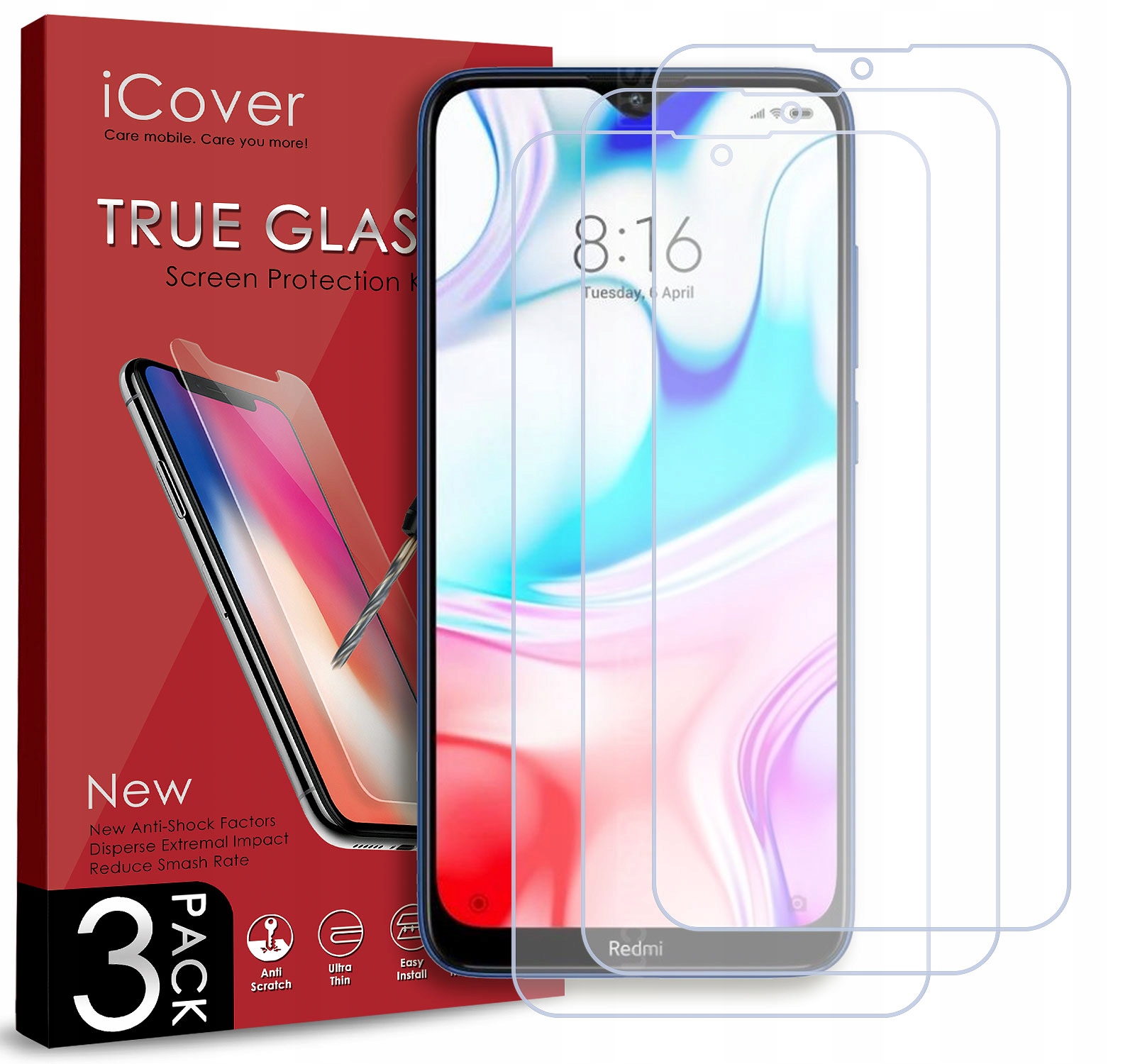 

3SZT Szkło Hartowane Do Xiaomi Redmi 8
