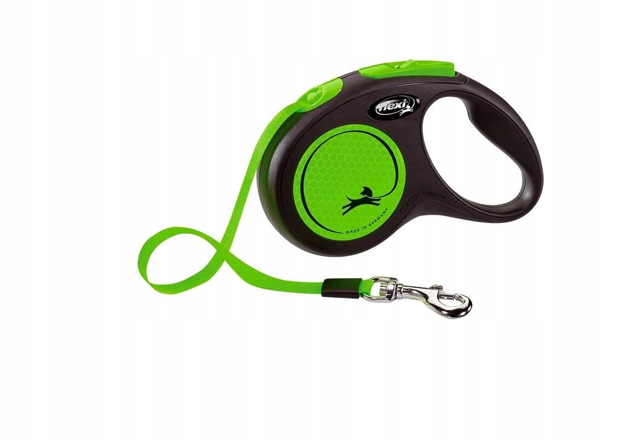 Flexi Vodítko New Classic M Páska 5 m do 25 kg Green Neon