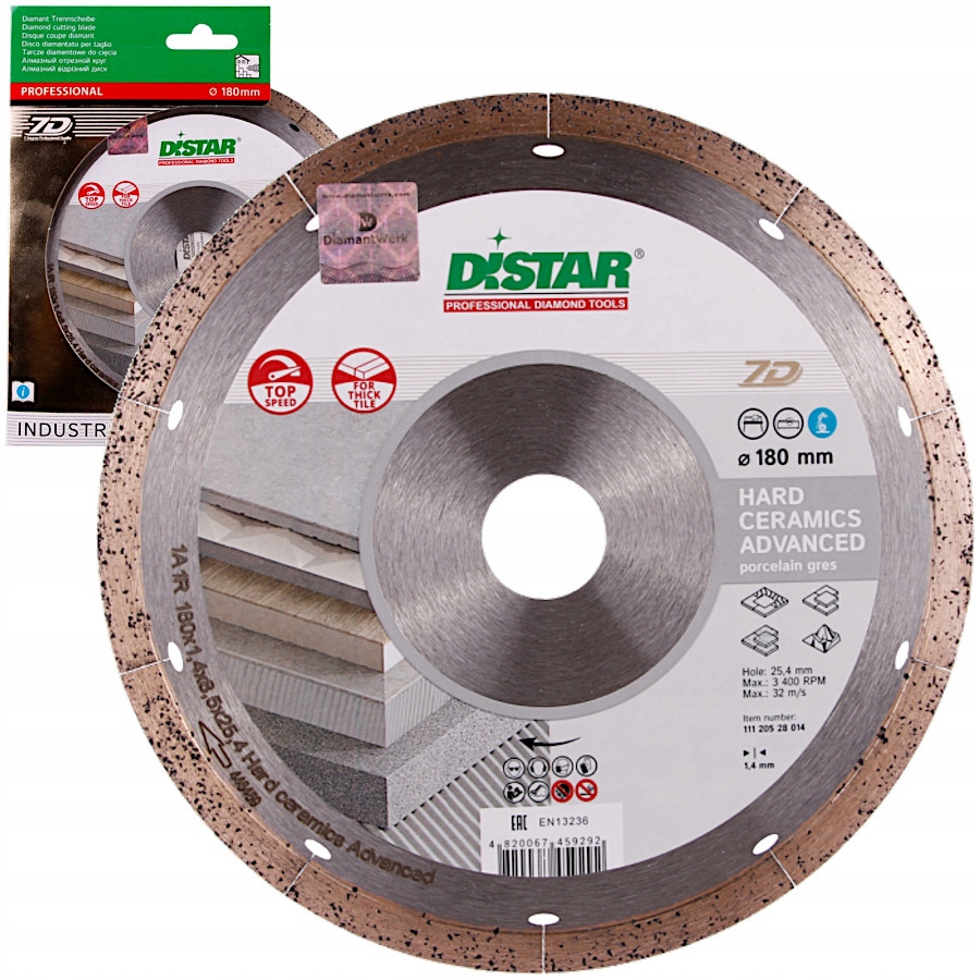 Tarcza diamentowa 180mm Distar Hard Ceramic Advanced 11120528014 Do gresu
